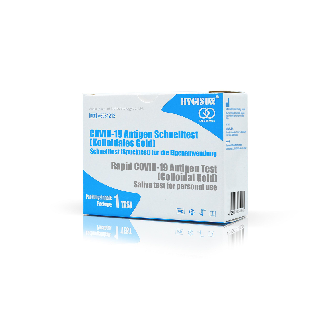 HYGISUN® COVID-19 Antigen Schnelltest, Spucktest für die Eigenanwendung